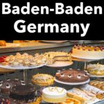 Pinterest image: photo of a cakes with caption reading "Where to eat in Baden-Baden Germany"