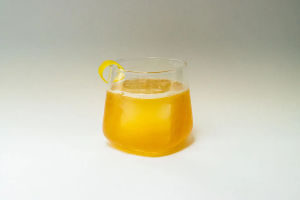 Gold Rush Cocktail with White Background