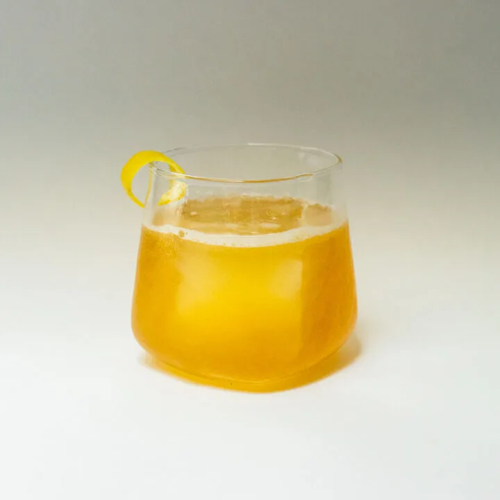 Gold Rush Cocktail with White Background