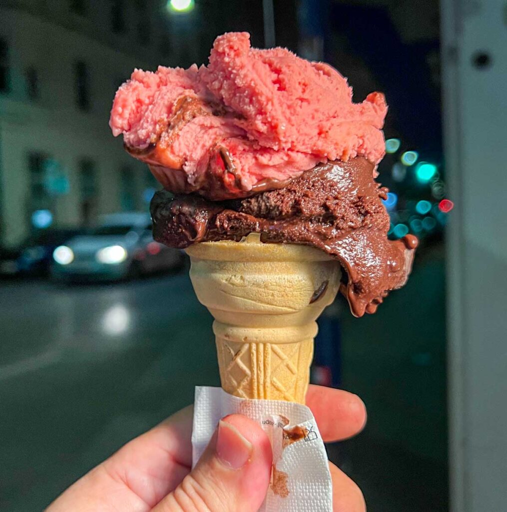 Ice Cream Cone at Valentino 1060 in Vienna