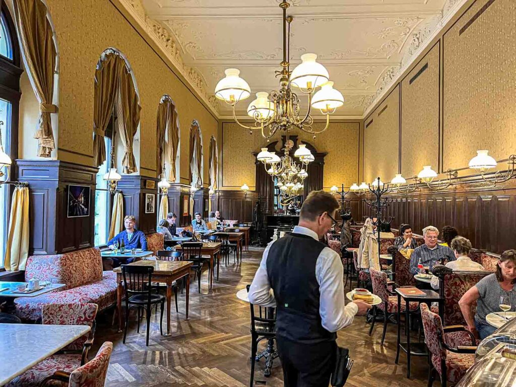 Inside Cafe Sperl in Vienna
