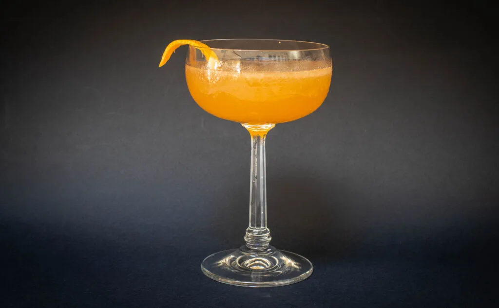 Brown Derby Cocktail with Black Background