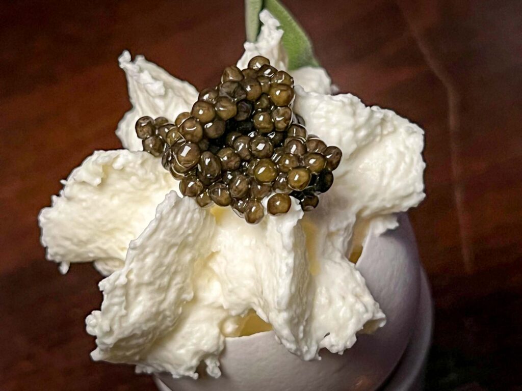 Caviar and Eggs at EDO Gastro Tapas and Wine in Las Vegas