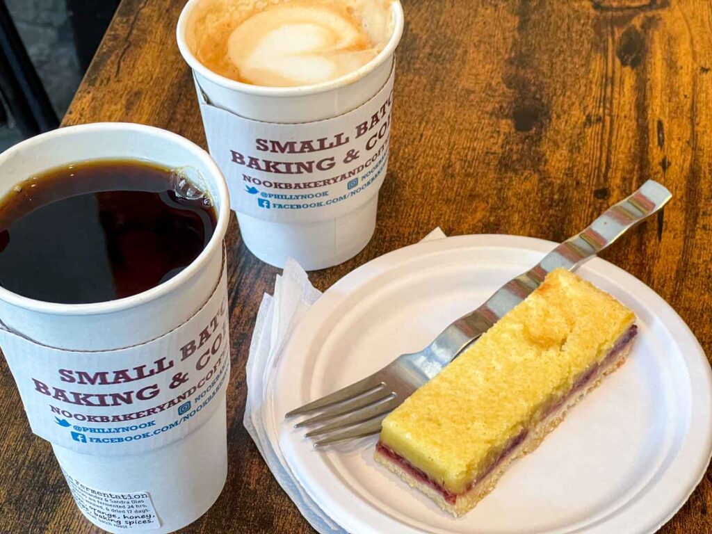 Coffees and Dessert at Nook Bakery and Coffee Bar in Philadelphia