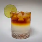 Dark and Stormy Cocktail with White Background
