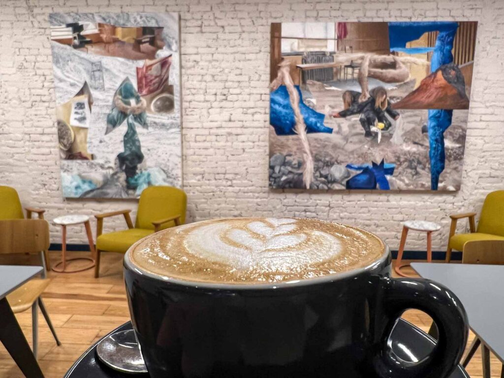 Flat White and Art at Cogito Coffee in Philadelphia