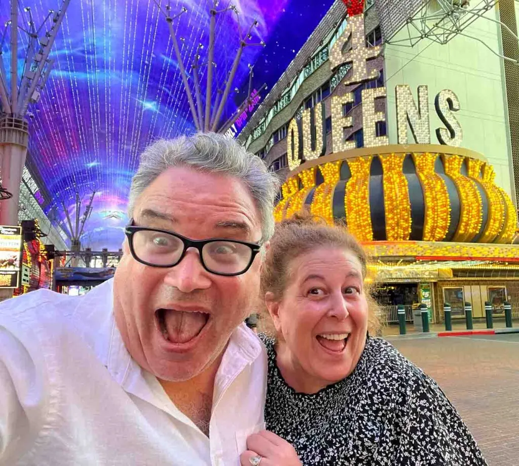 Fremont Street Experience Selfie in Downtown Las Vegas