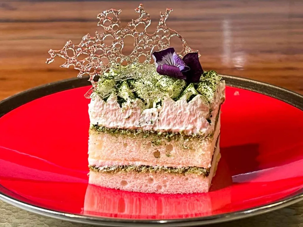 Green Tea Matcha Cake at Kaiseki Yuzu in Las Vegas