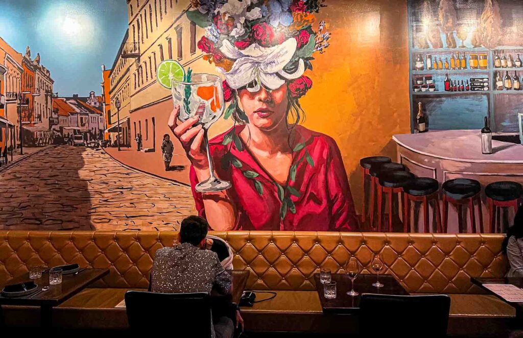 Mural at EDO Gastro Tapas and Wine in Las Vegas