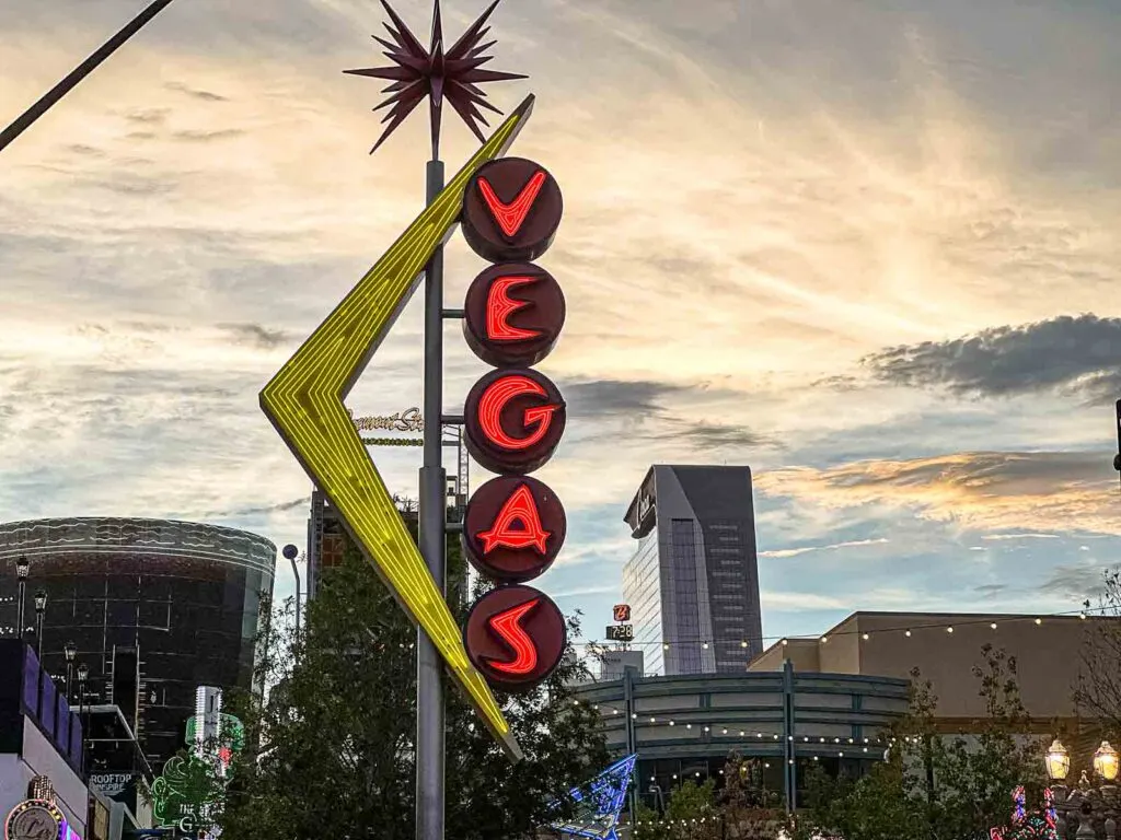 Neon Vegas Sign in Downtown Las Vegas
