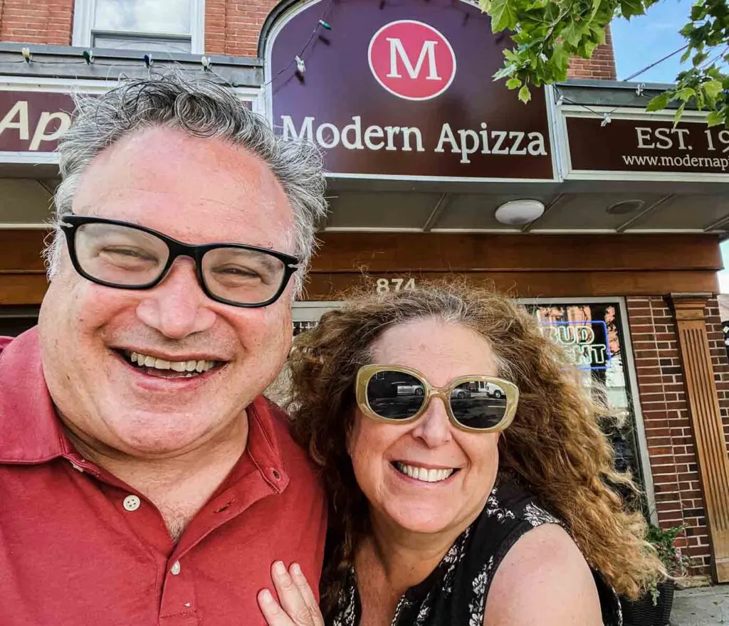 Selfie Outside Modern Apizza in New Haven