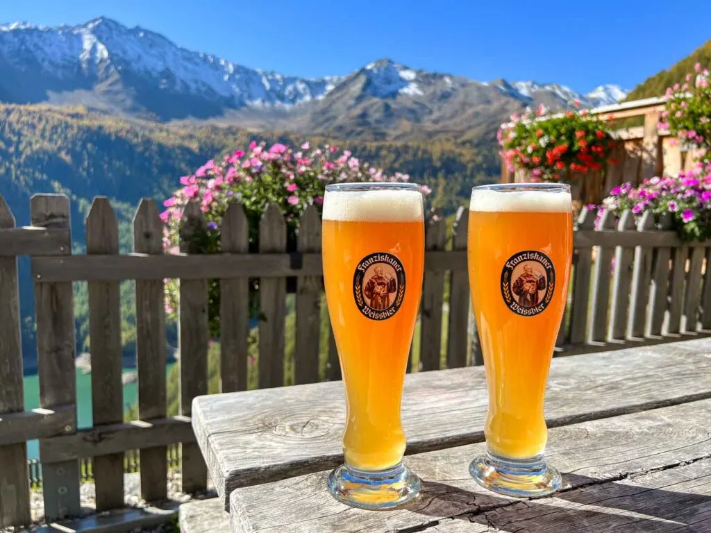 Beers at Finailhof in Alto Adige