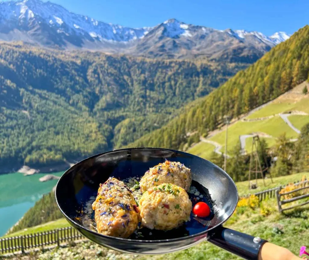 Canederli with a View at Finailhof in Alto Adige