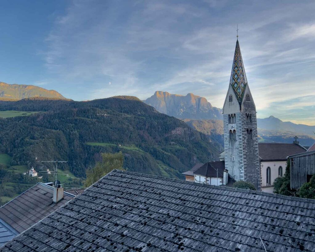 Crooked Church in Barbiano in Alto Adige