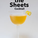 Pinterest image: photo of a Between the Sheets Cocktail with caption reading 