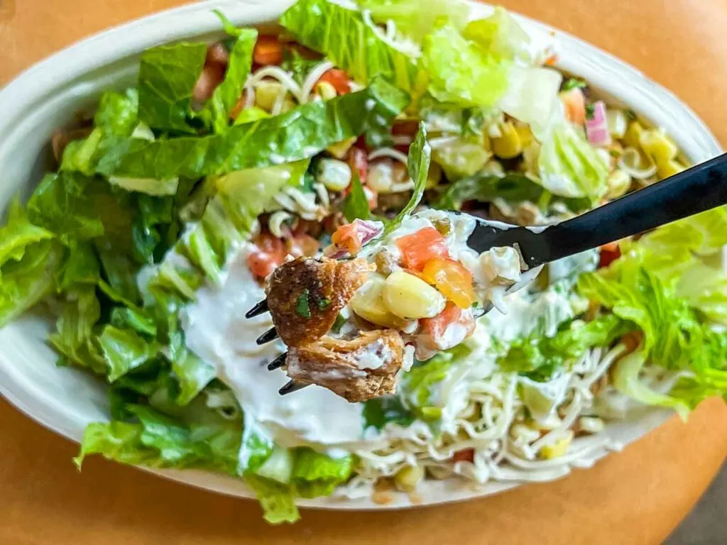 Burrito Bowl with Fork at Chipotle