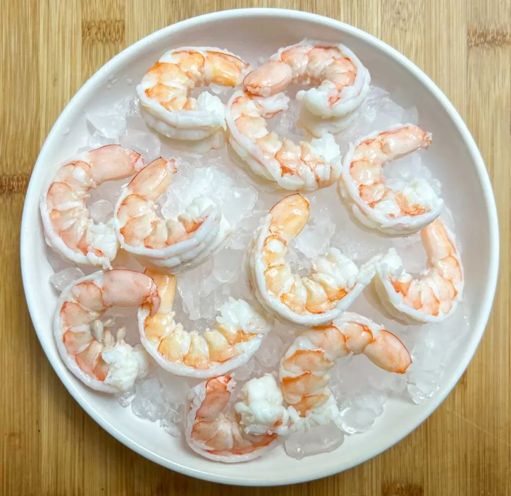 Cooked Shrimp on Ice