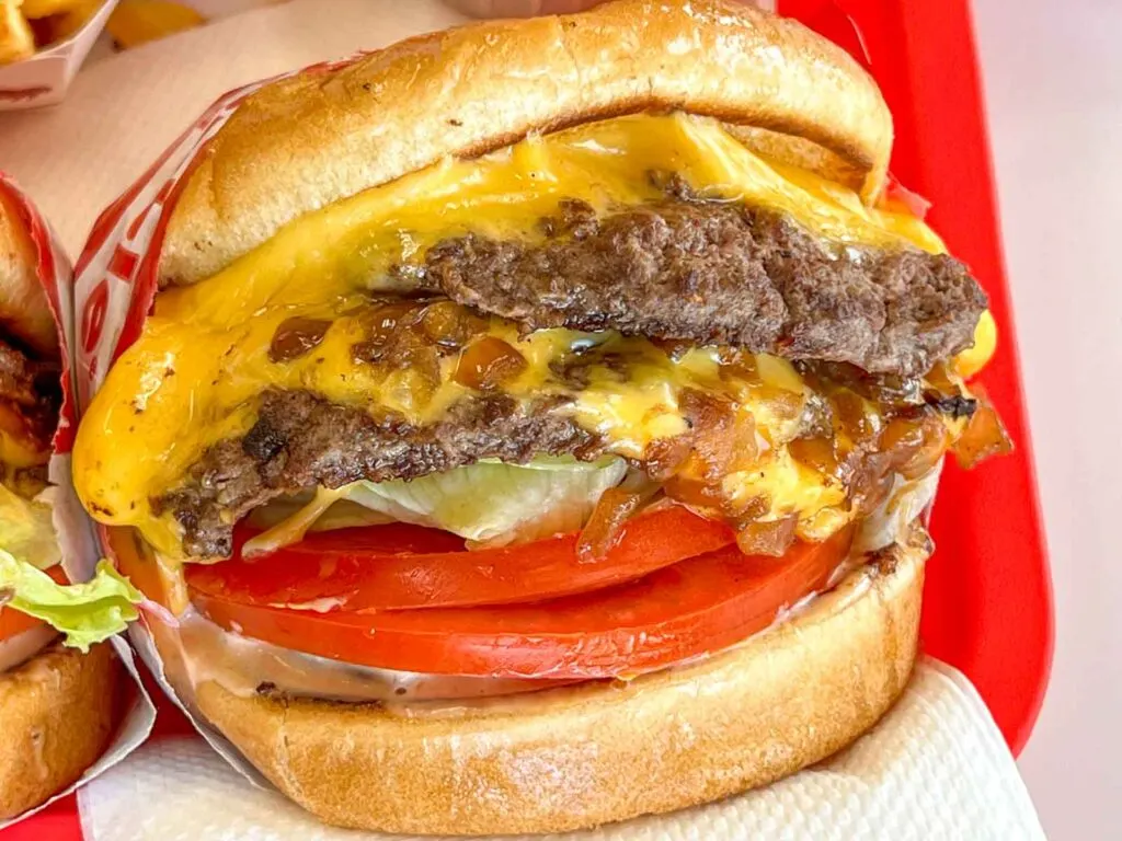 Double Double Animal Style Burger at In N Out Burger
