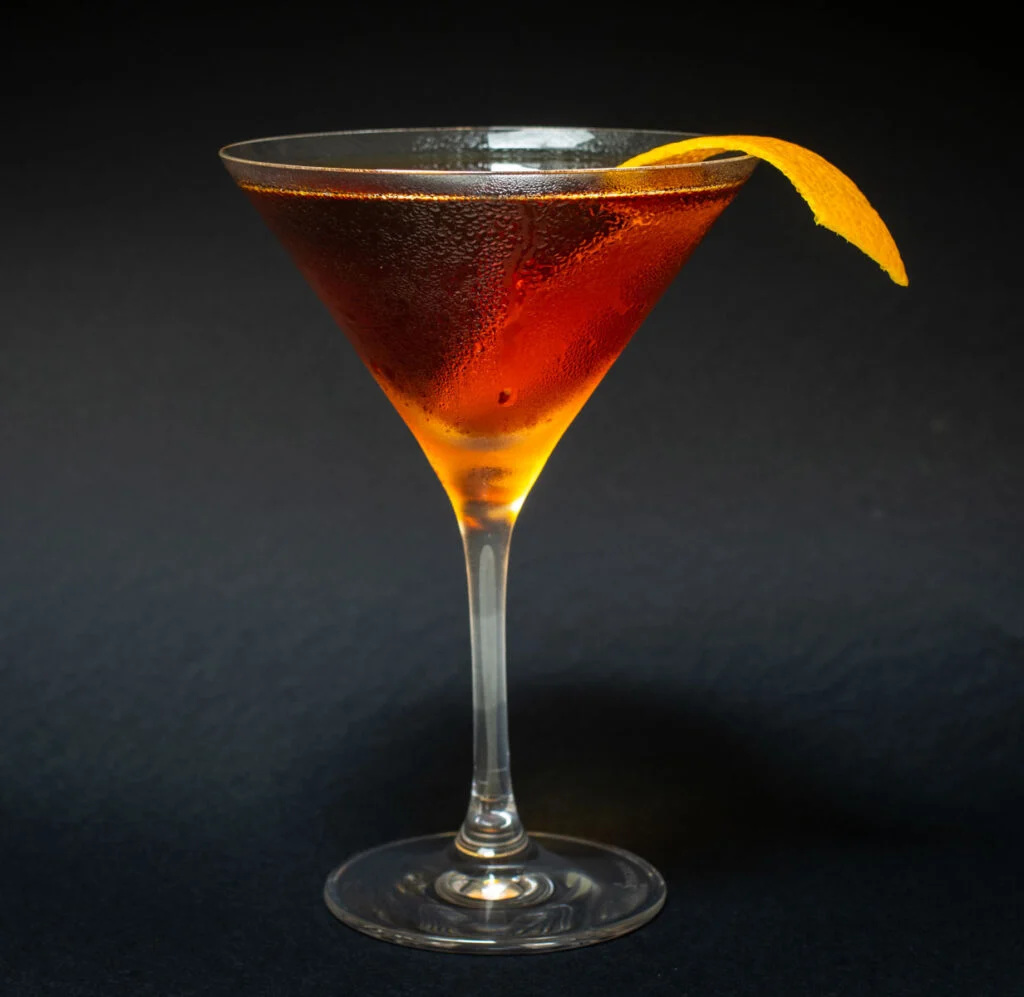 Hanky Panky Cocktail with Black Background