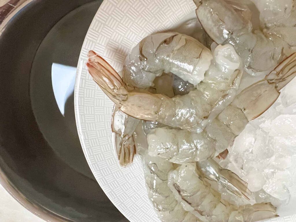 Raw Shrimp in a Bowl
