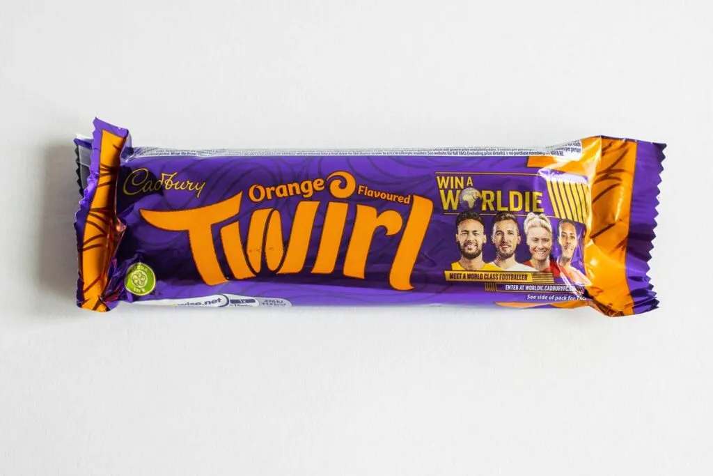 Cadbury Orange Twirl in Wrapper
