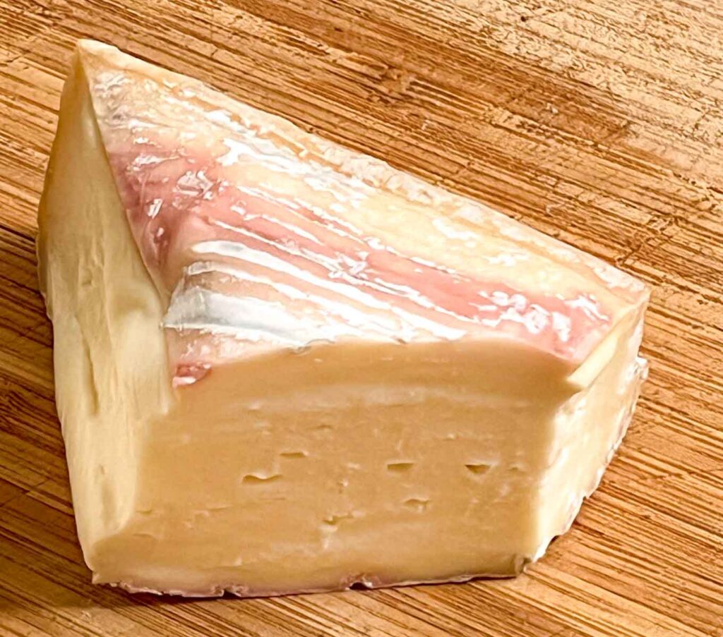 Chunk of Taleggio cheese from italy