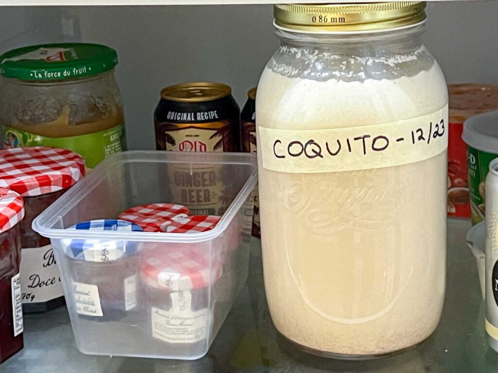 Coquito in Refrigerator