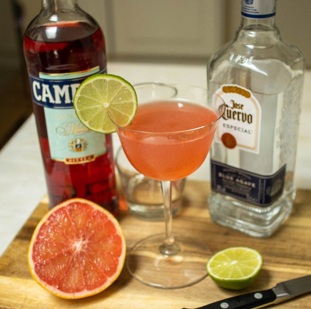 Crafted Siesta Cocktail with Ingredients