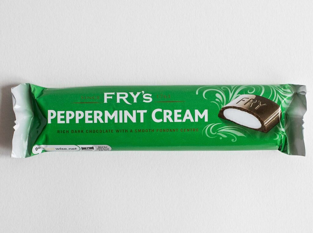 Frys Peppermint Cream Bar in Wrapper