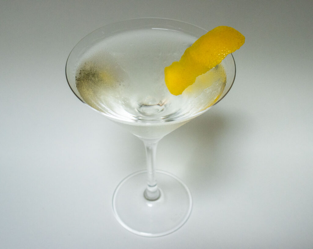 Vesper Martini with Lemon Peel