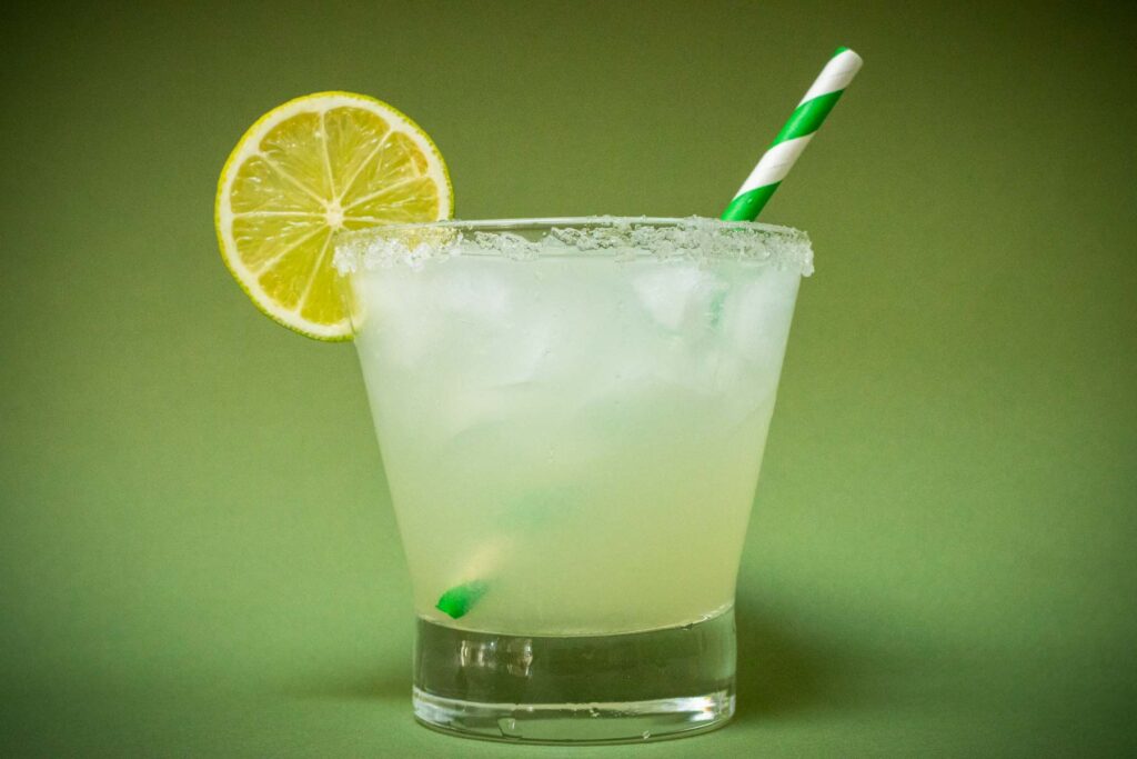Classic Margarita with Green Background