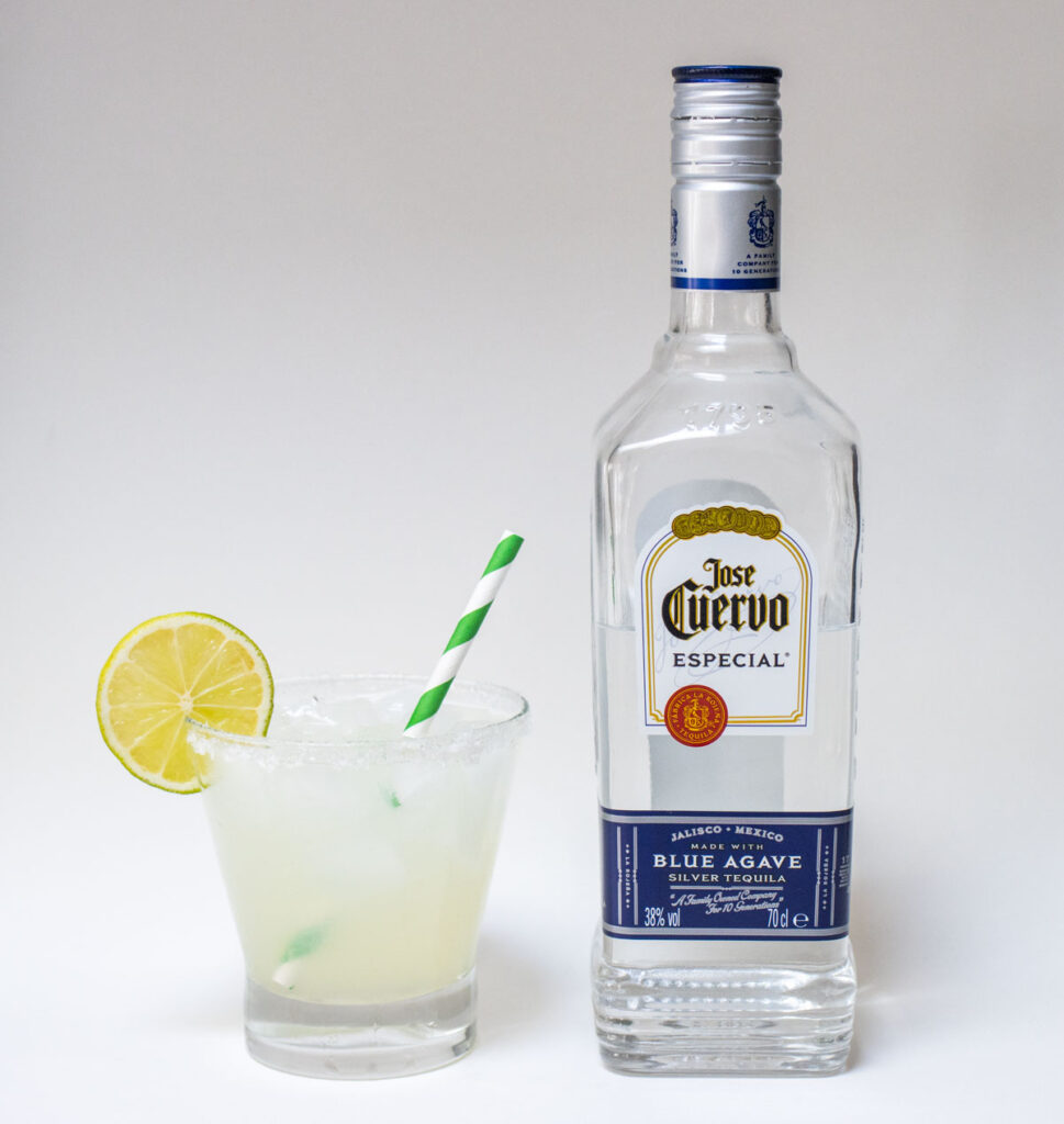 Classic Margarita with Tequila Bottle