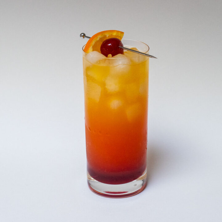 Tequila Sunrise with White Background