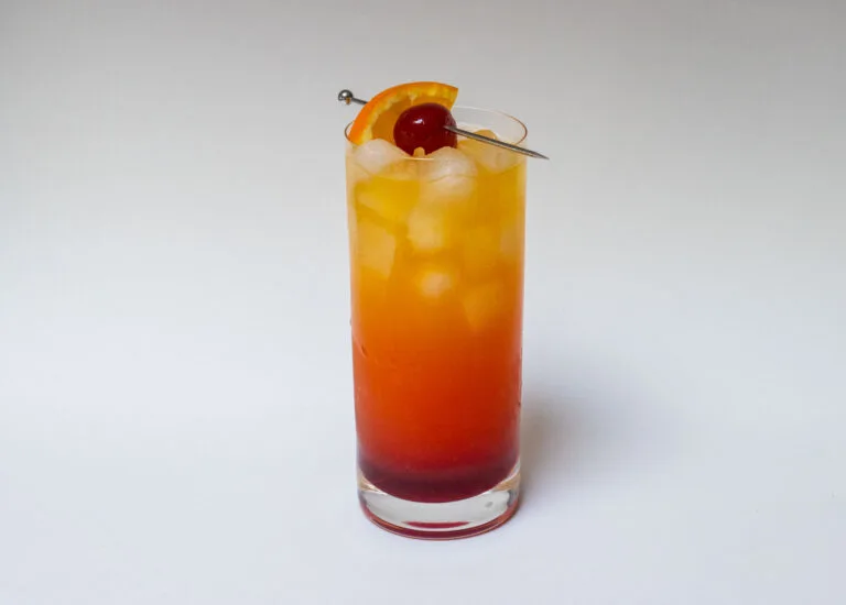 Tequila Sunrise with White Background