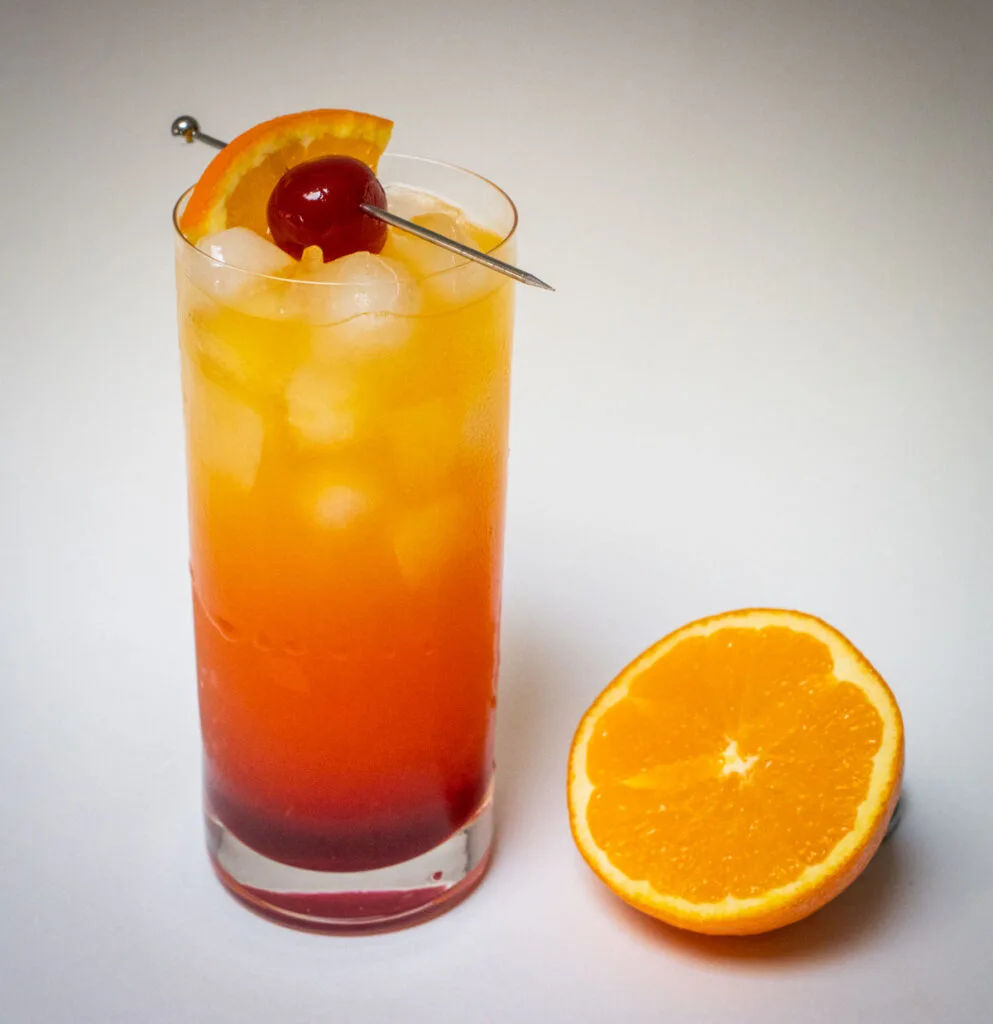 Tequila Sunrise with an Orange
