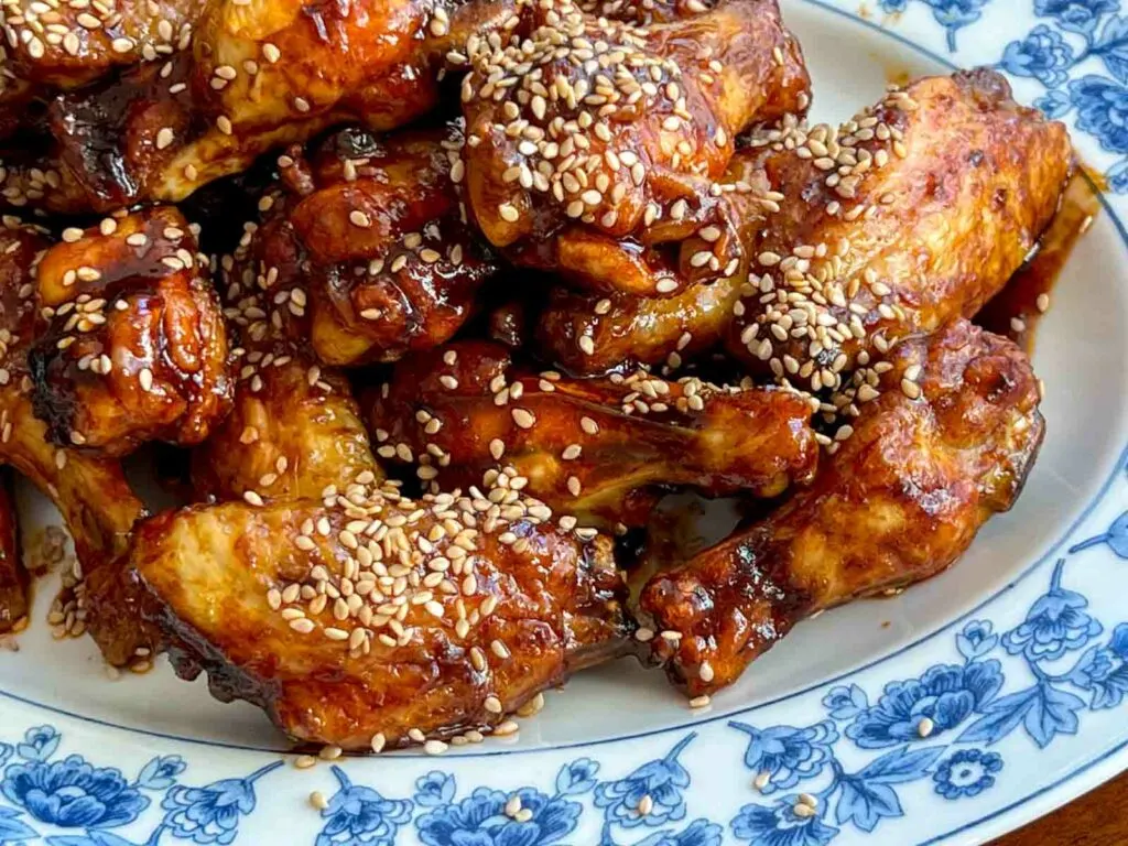 Close up of Asian Chicken Wings