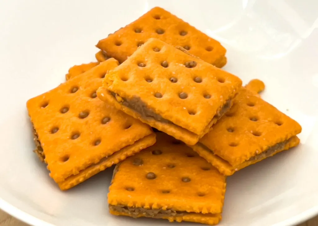 Lance Peanut Butter Crackers on White Plate