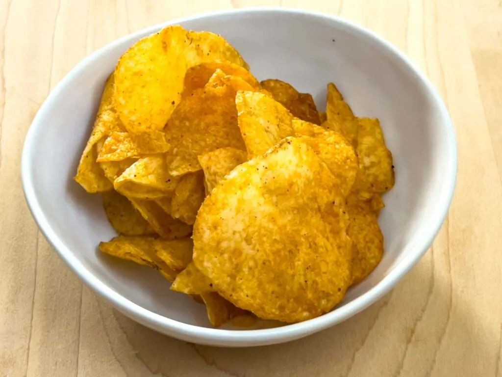 Lays Barbecue Chips in White Bowl