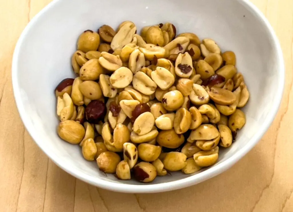 Planters Peanuts in White Bowl