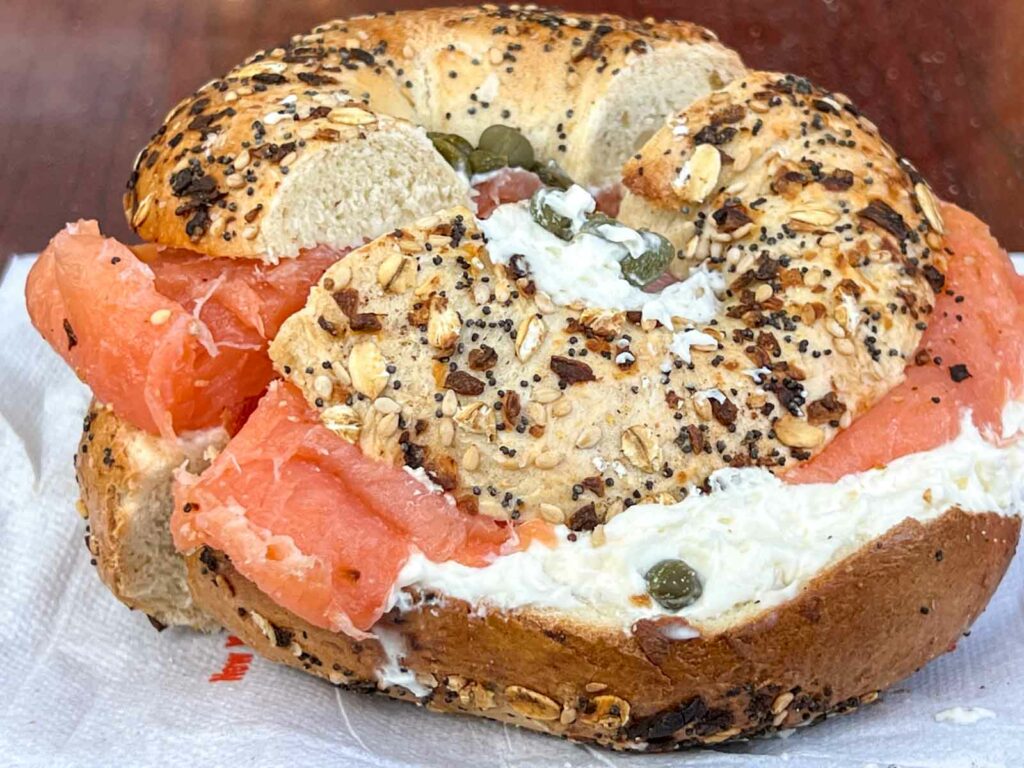 Bagel and Lox at Zabars in New York City