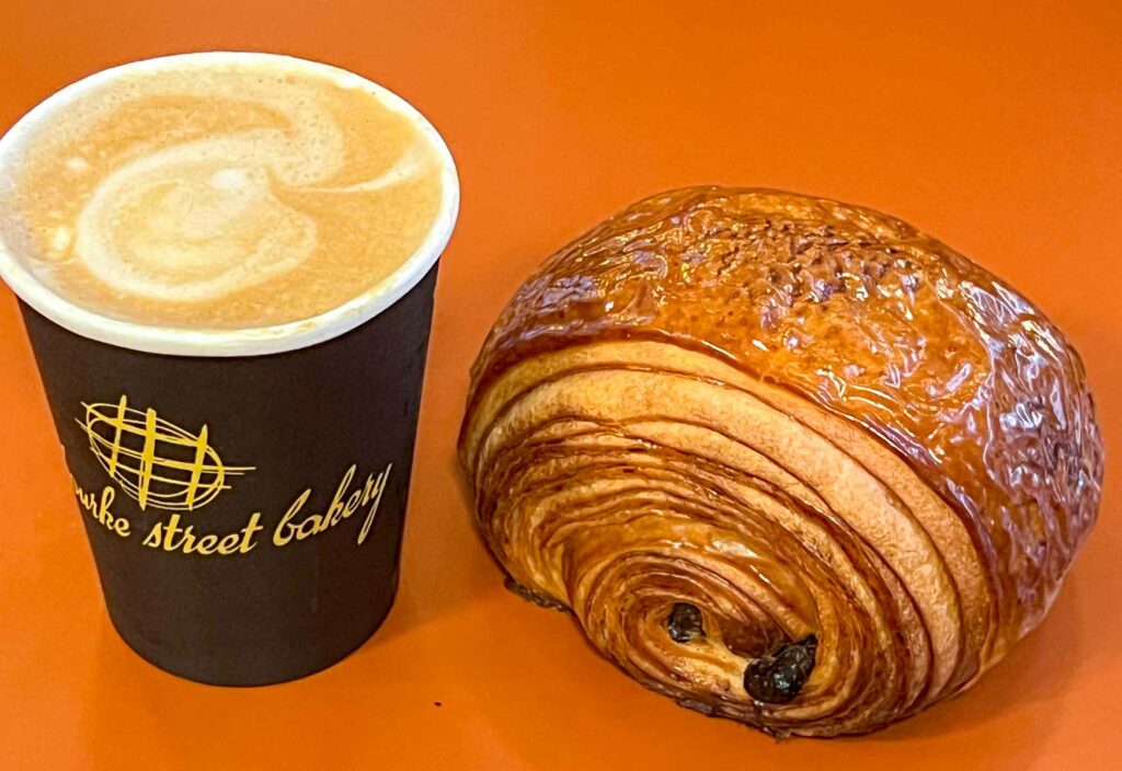Cappuccino and Croissant at Bourke Street Bakery in New York City