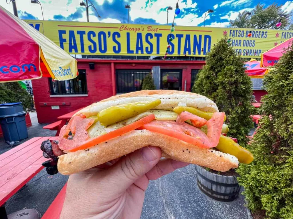 Charred Hot Dog at Fatsos Last Stand in Chicago(1)