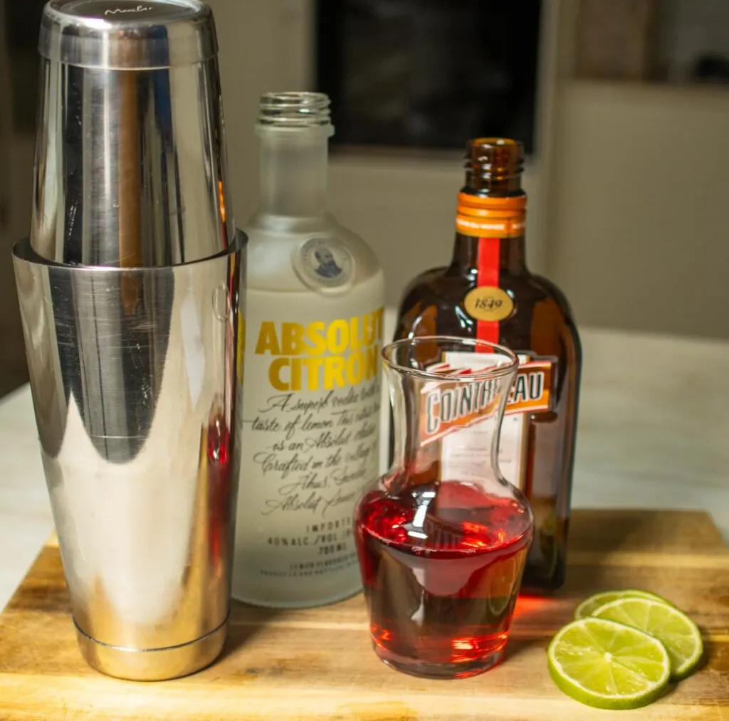 Cosmopolitan Cocktail in Shaker