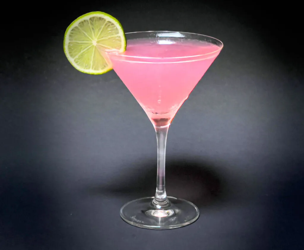 Cosmopolitan Cocktail with Black Background