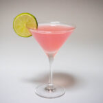 Cosmopolitan Cocktail with Lime Wheel