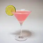 Cosmopolitan Cocktail with Lime Wheel