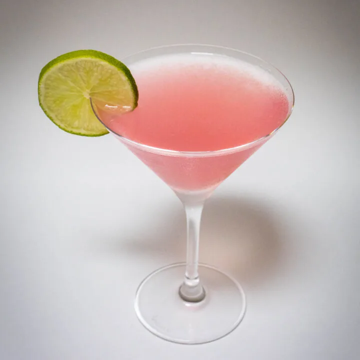 Cosmopolitan Cocktail with White Background