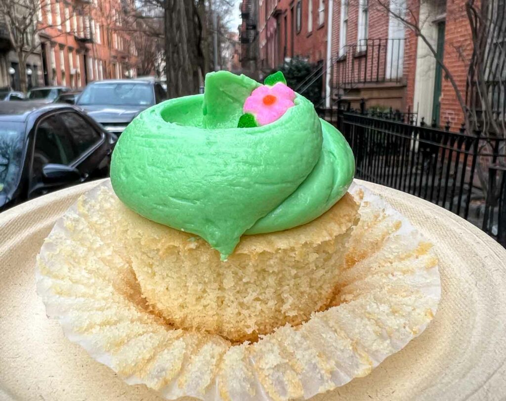Cupcake on Street at Magnolia Bakery in New York City