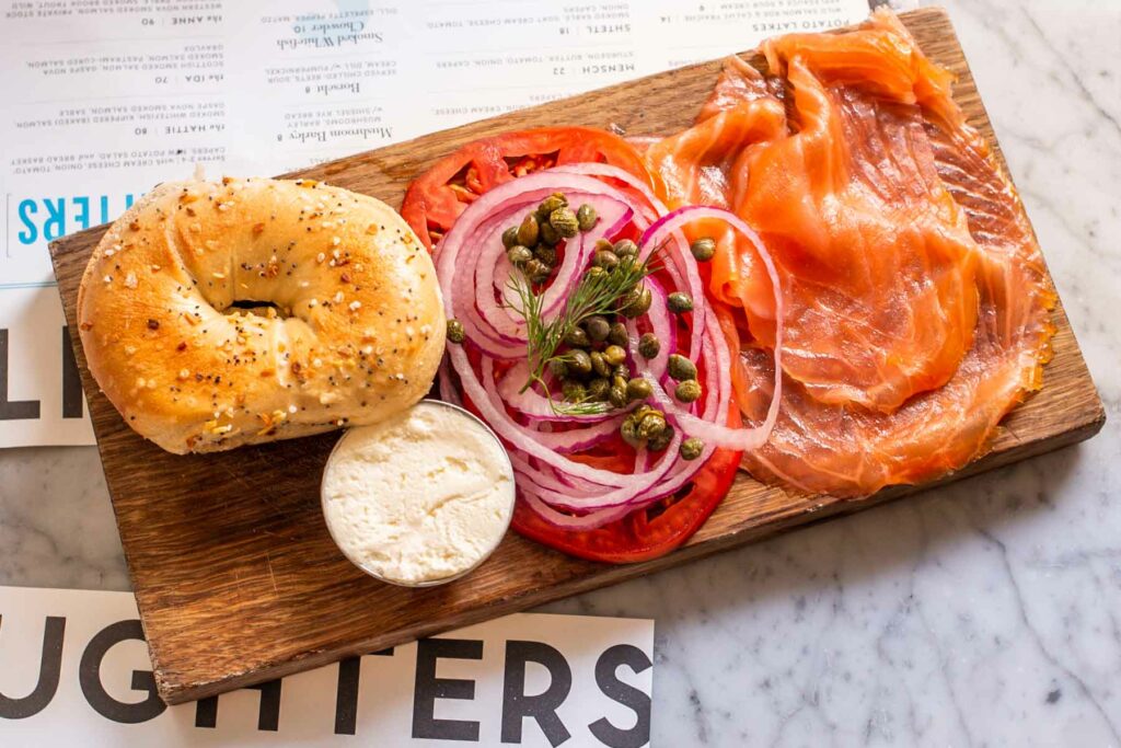 Russ and Daughters Bagel Board in New York City