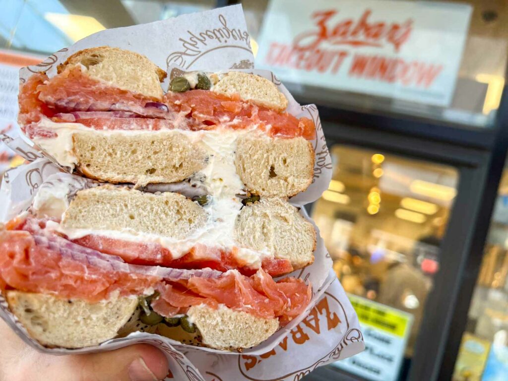 Bagel and Lox at Zabars in NYC